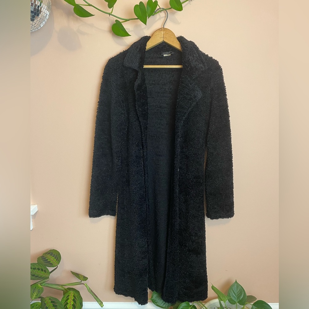 Lucent Terrycloth Long Sweater/Cover Up